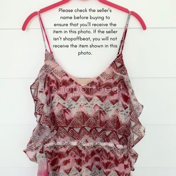 NEW LAmade 100% Silk Hi Low Ruffle Dress Tribal Print XS - Picture 8 of 12